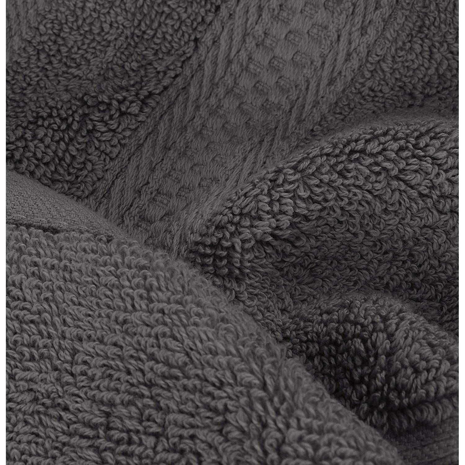 Juego de Paños de Baño Utopia 30x30 cm 600 GSM 100% Algodón Gris