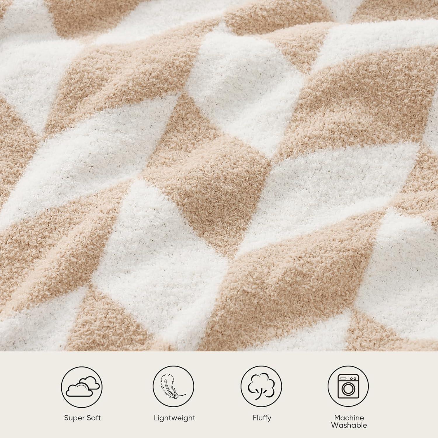 Manta Chevron Snuggle Sac 127x152 cm Microfibra Beige