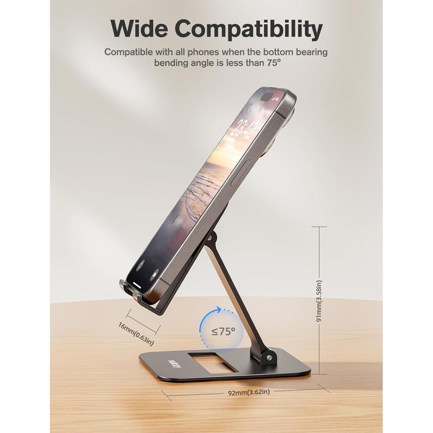 Soporte Plegable Doble Nulaxy para Teléfono Ajustable