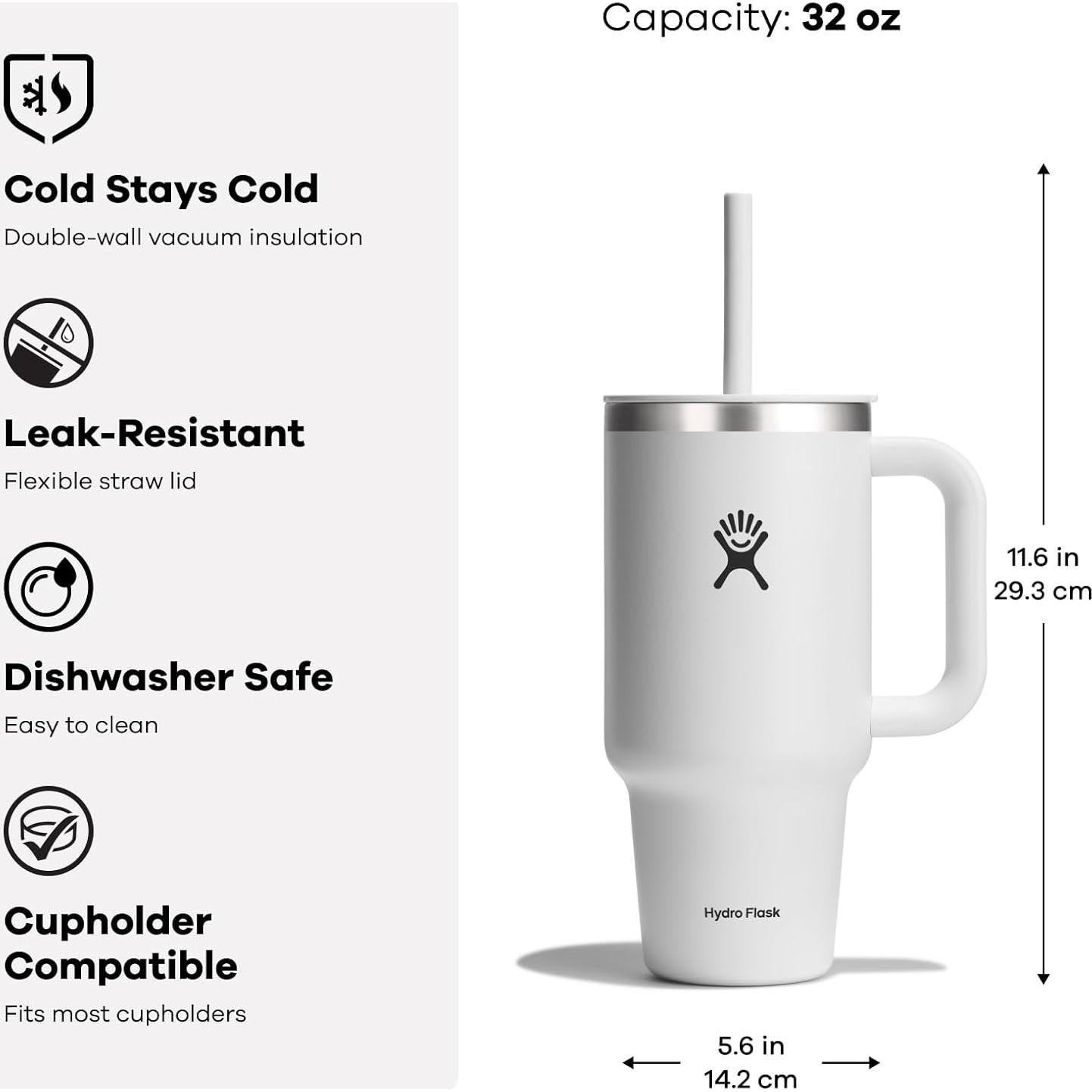 Taza de Viaje Hydro Flask 32 Oz Acero Inoxidable Aislada Agave