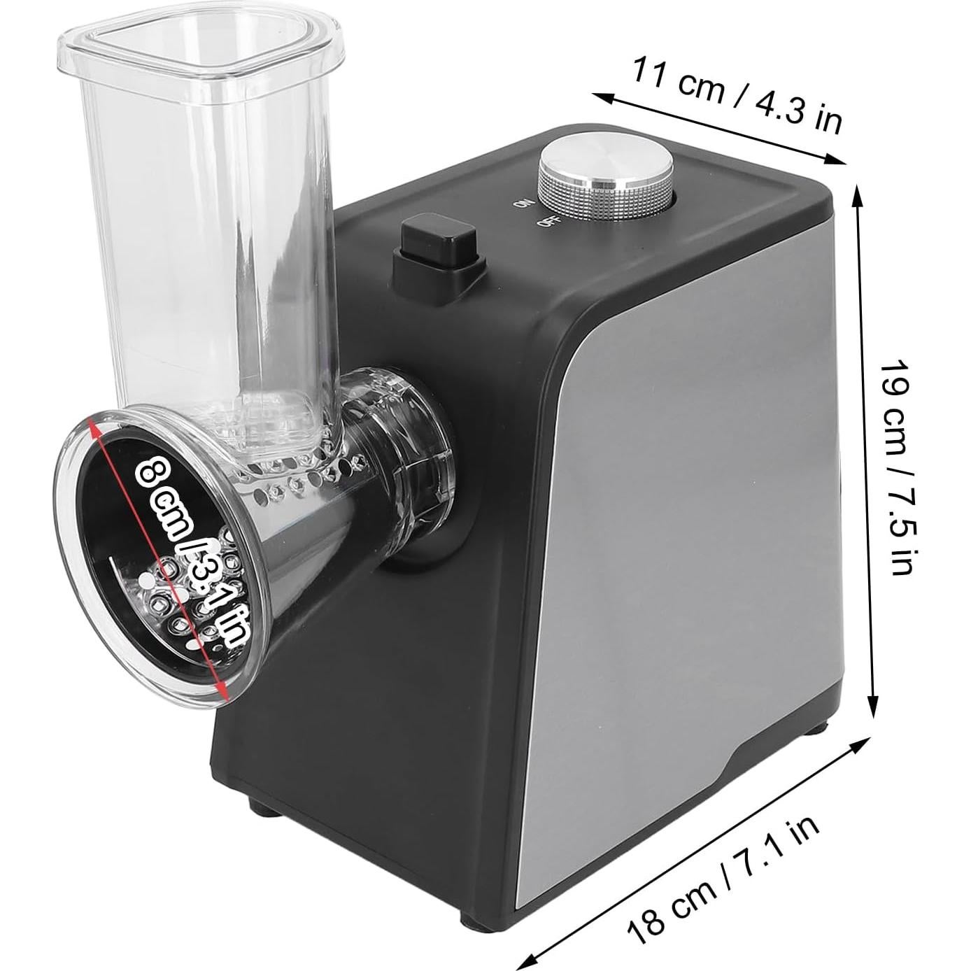 Cortador de Verduras Eléctrico ZJchao 250W 5 en 1 con 5 Cuchillas