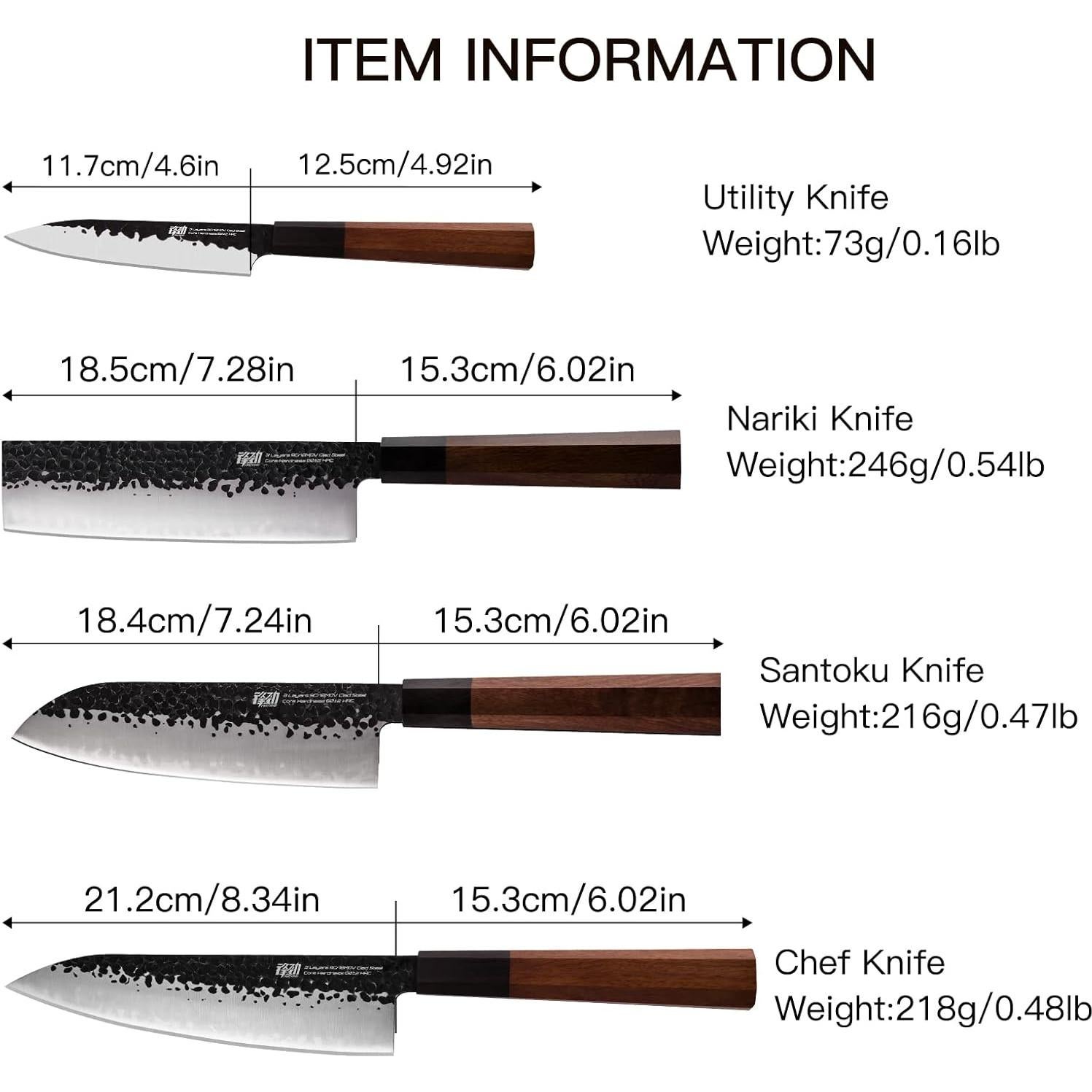 Juego de cuchillos de cocina FINDKING Dynasty 4PCS acero al carbono