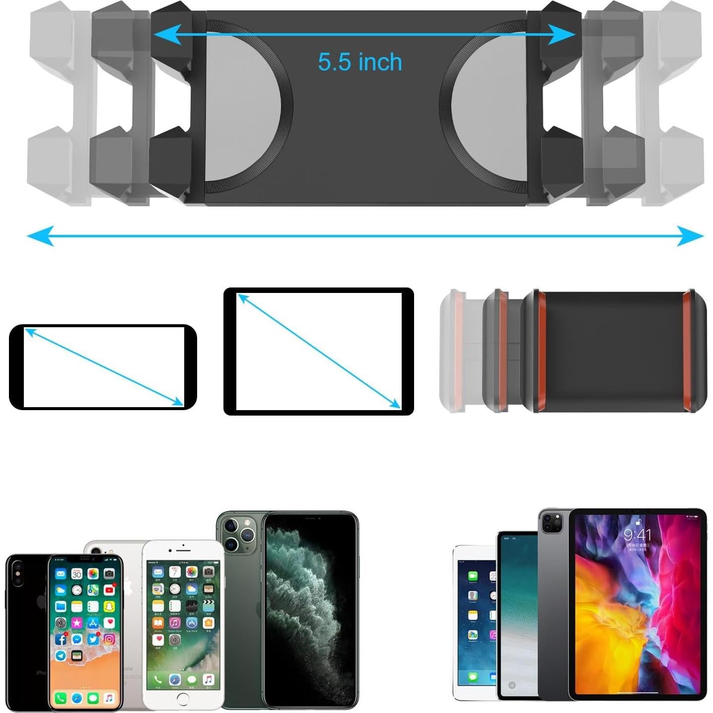 Soporte de trípode LIUGAST para iPad 65 pulgadas 360°