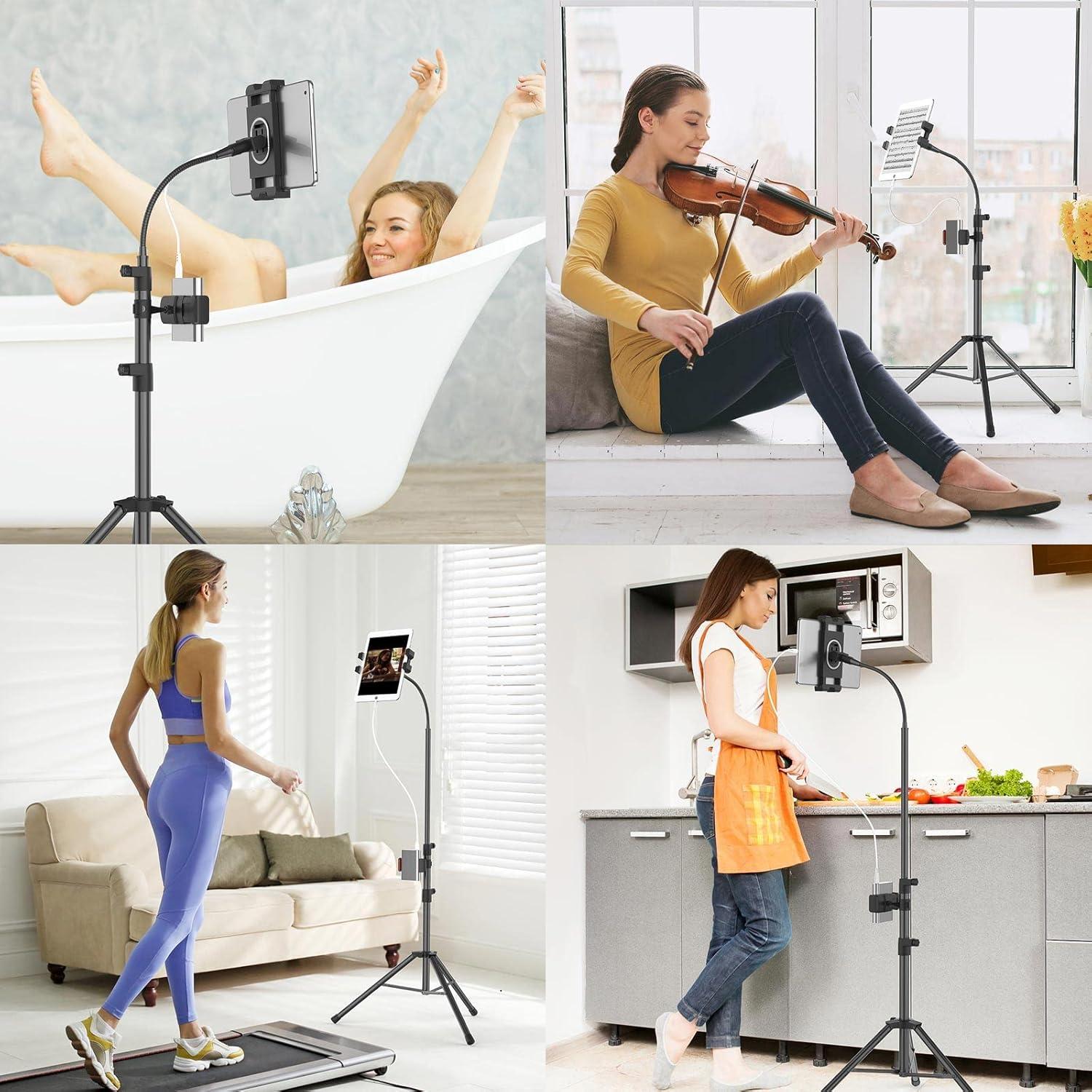 Soporte de trípode LIUGAST para iPad 65 pulgadas 360°