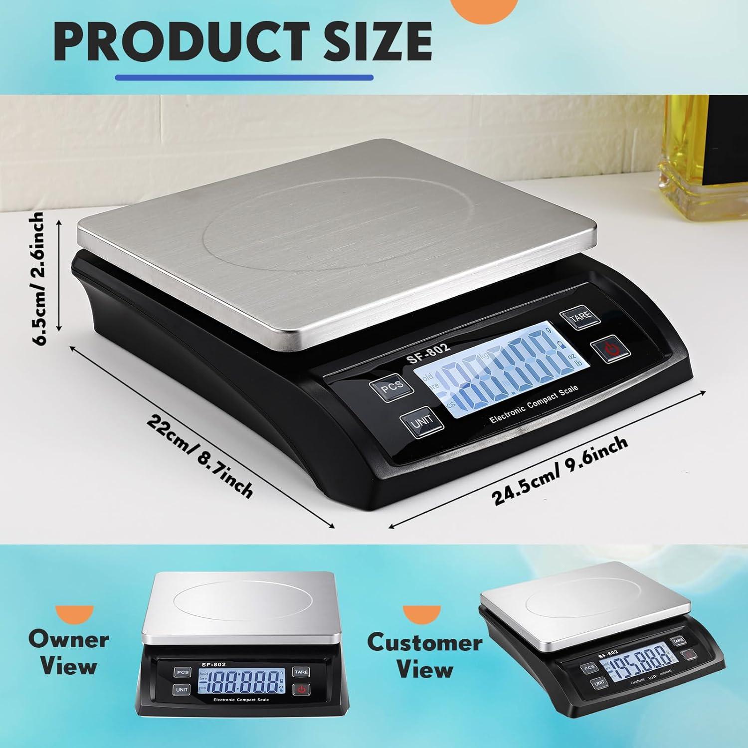 Escala de Cocina Digital Tellegloww 30kg Pantalla LCD Negra