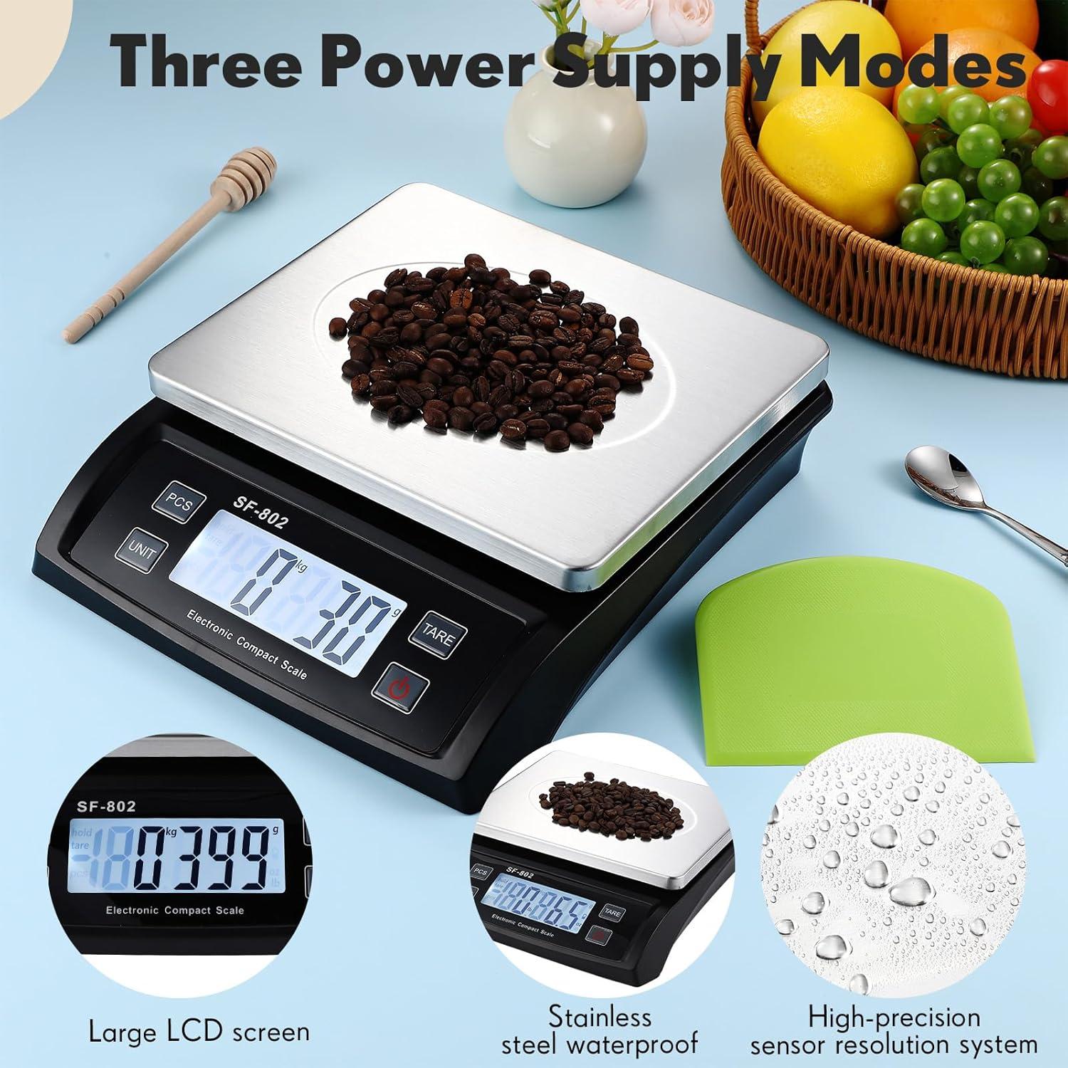 Escala de Cocina Digital Tellegloww 30kg Pantalla LCD Negra