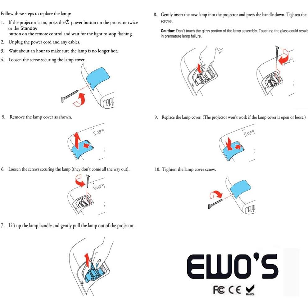 Bombilla EWO'S ELP-LP49 para Proyector Epson 200W