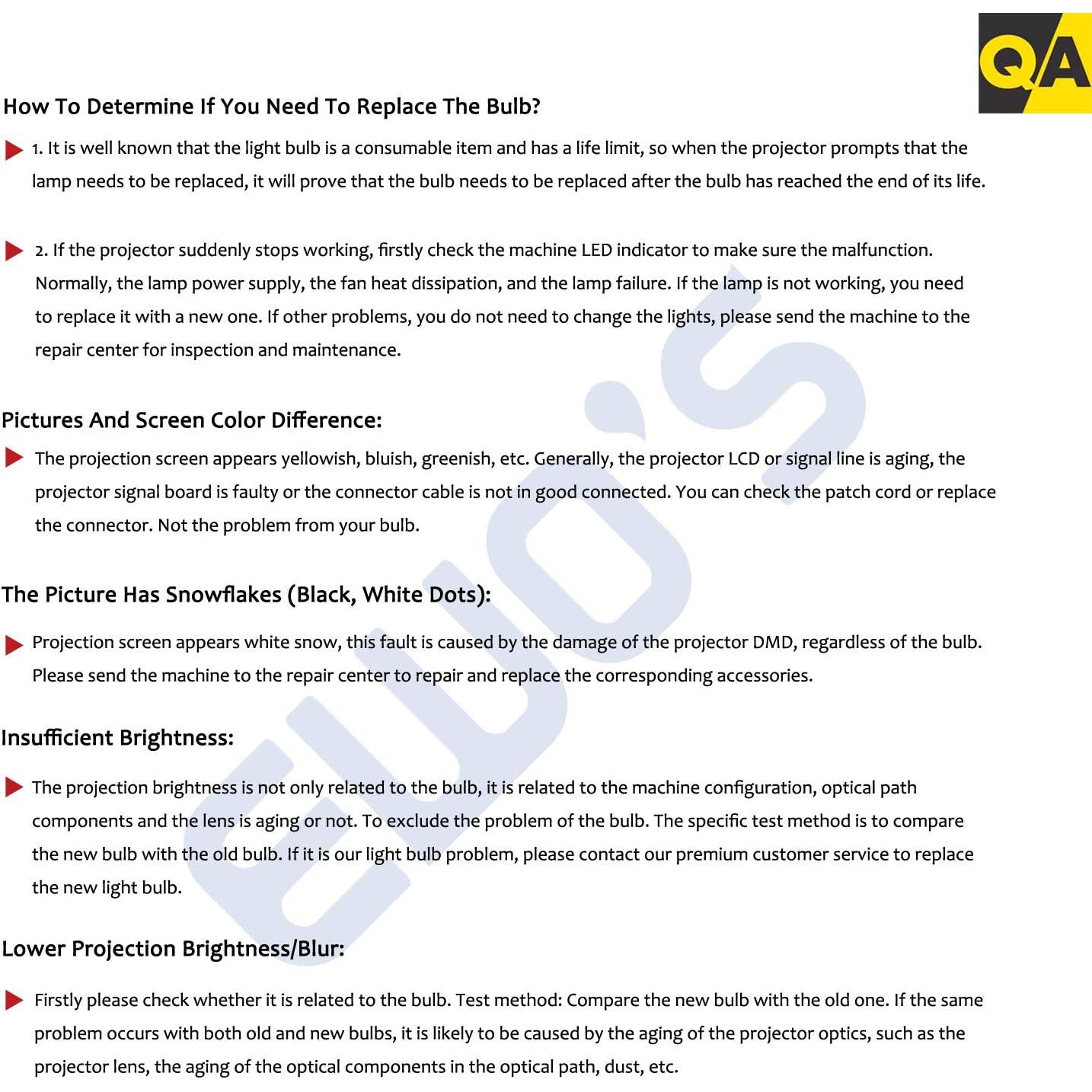 Bombilla EWO'S ELP-LP49 para Proyector Epson 200W