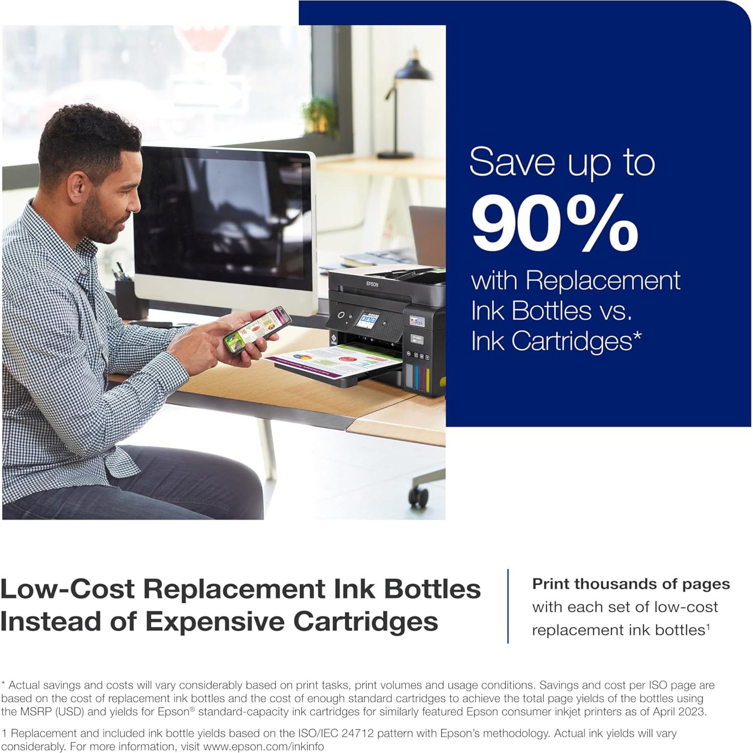 Impresora Epson EcoTank ET-4850 Todo-en-Uno Inalámbrica