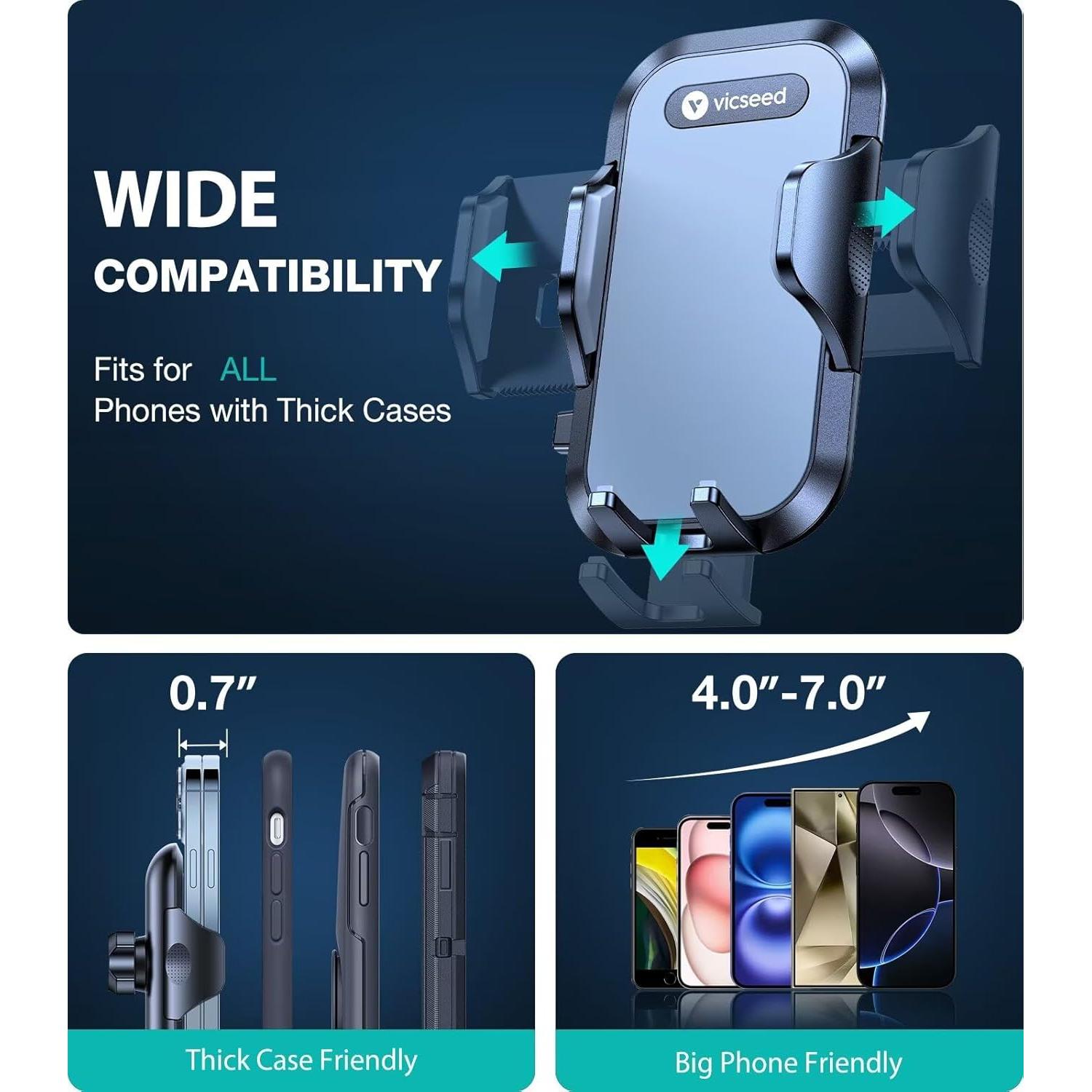 Soporte para Teléfono VICSEED 2024 con Succión Fuerte