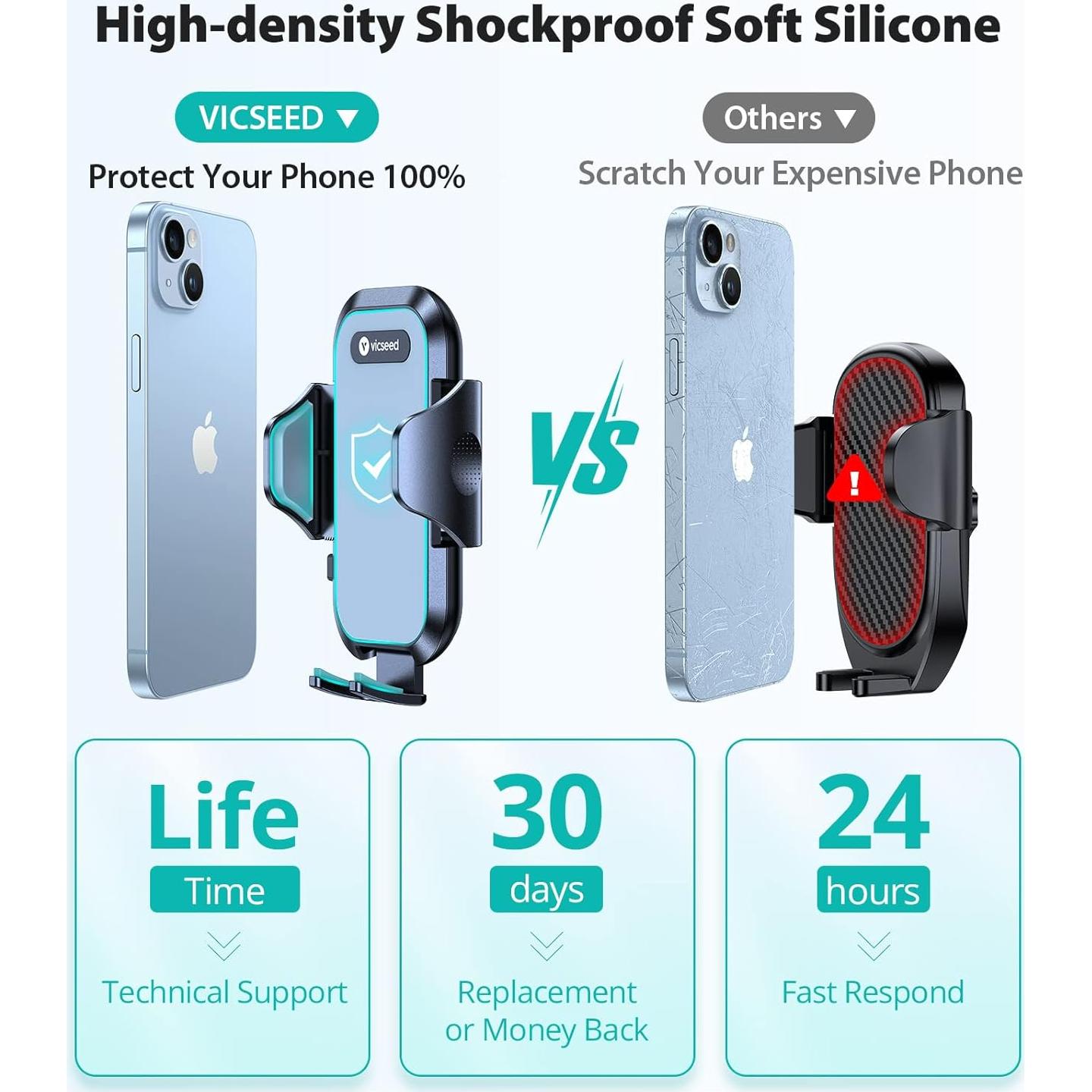 Soporte para Teléfono VICSEED 2024 con Succión Fuerte