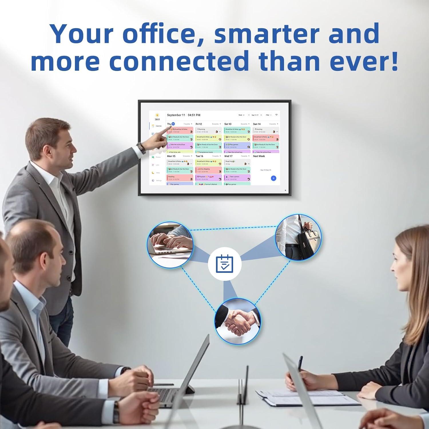 Calendario Digital de Pared 21.5" Herncptar Pantalla Táctil