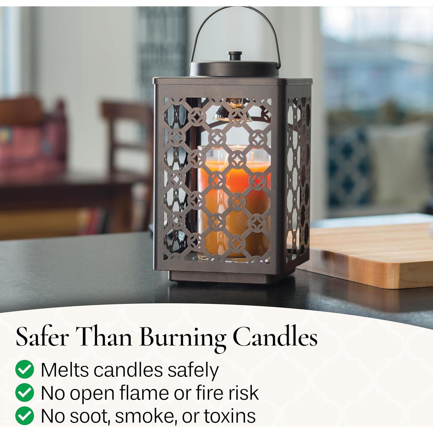 Calentador de Velas Candle Warmers Jardín 15 cm Bronce Geométrico