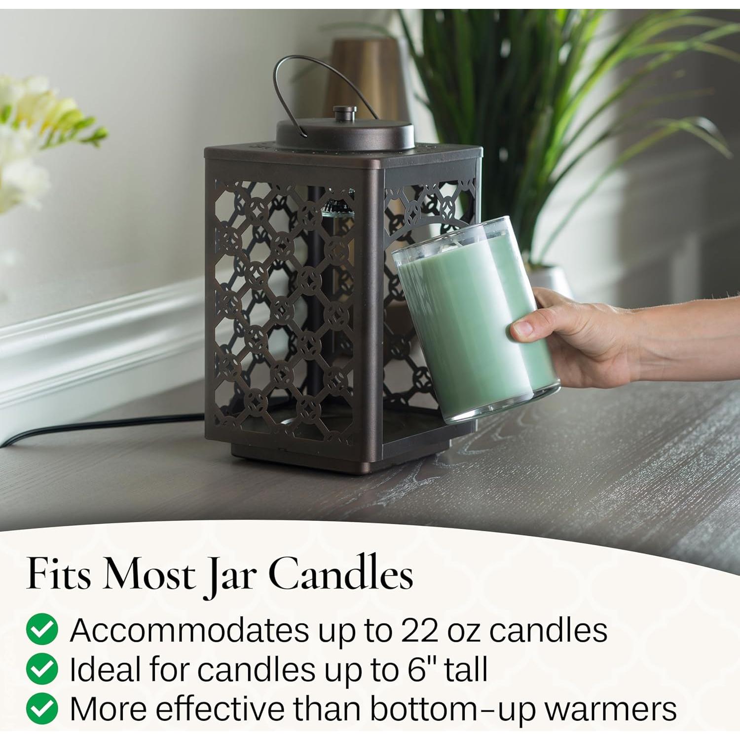 Calentador de Velas Candle Warmers Jardín 15 cm Bronce Geométrico