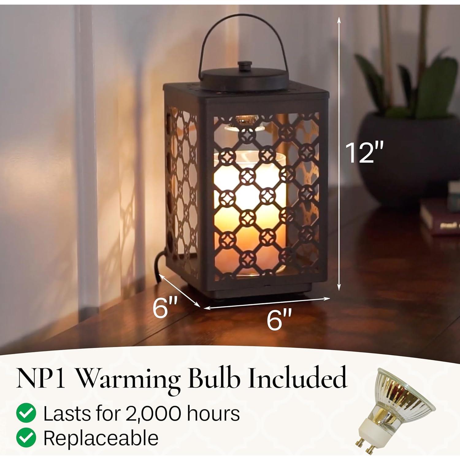 Calentador de Velas Candle Warmers Jardín 15 cm Bronce Geométrico