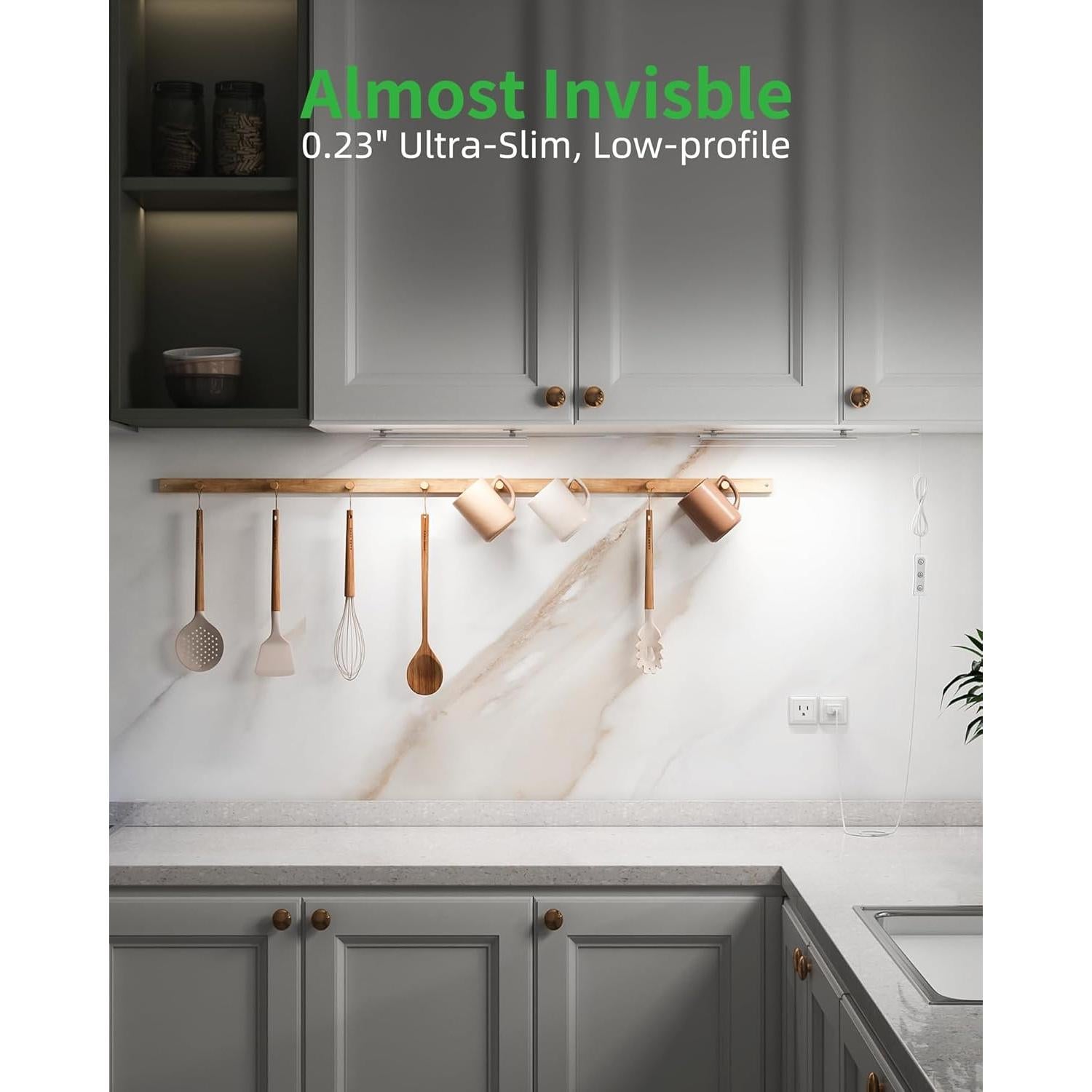 Iluminación bajo gabinete VOVAMO UNO-LK 2 piezas 30.48 cm LED 4500K