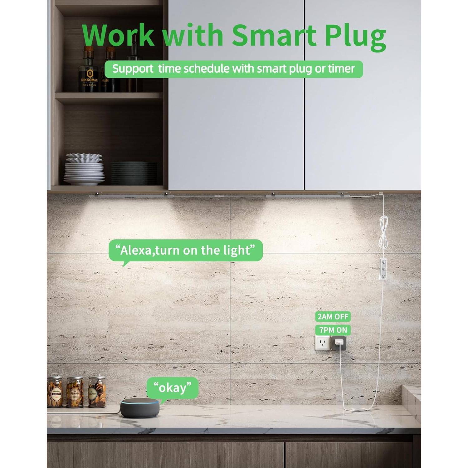 Iluminación bajo gabinete VOVAMO UNO-LK 2 piezas 30.48 cm LED 4500K