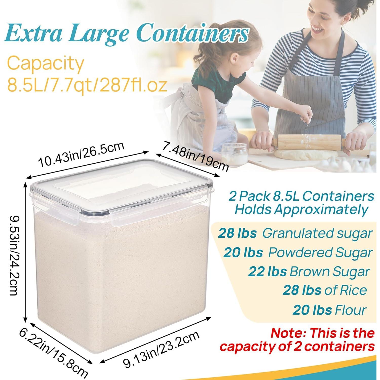 Contenedores de Almacenamiento Vtopmart 8.5L 2 Pack Herméticos