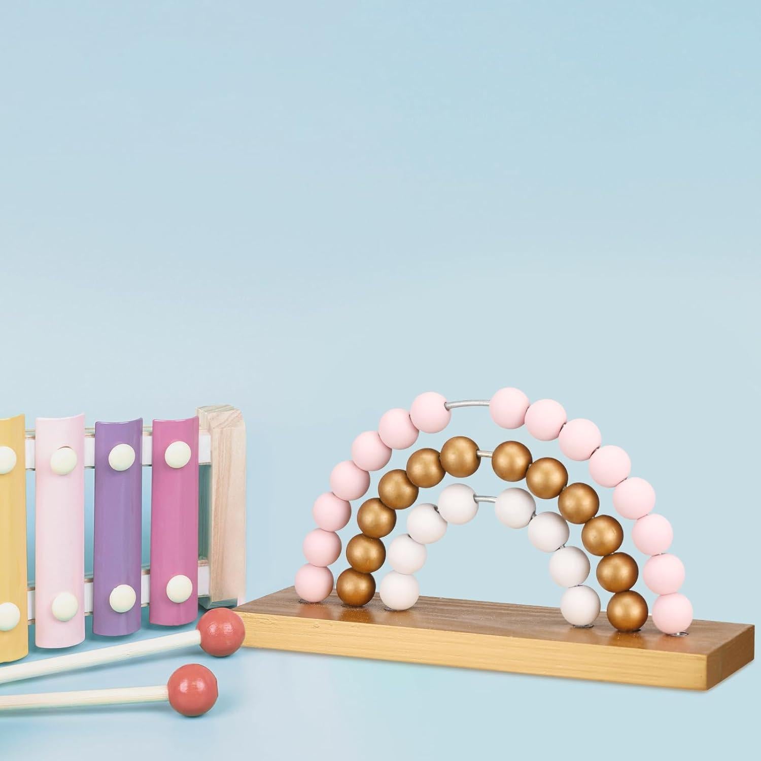 Estantería de Madera Arcoíris Arrowbash 22x12.7 cm Rosa Dorado