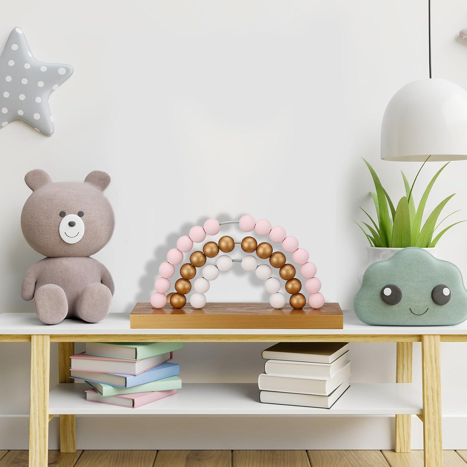 Estantería de Madera Arcoíris Arrowbash 22x12.7 cm Rosa Dorado