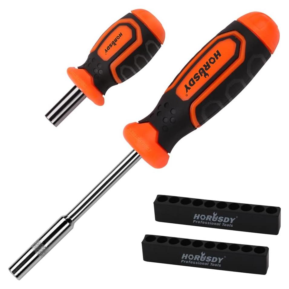 Adaptador de Bit Magnético 1/4" HORUSDY 2 Piezas 90mm y 210mm