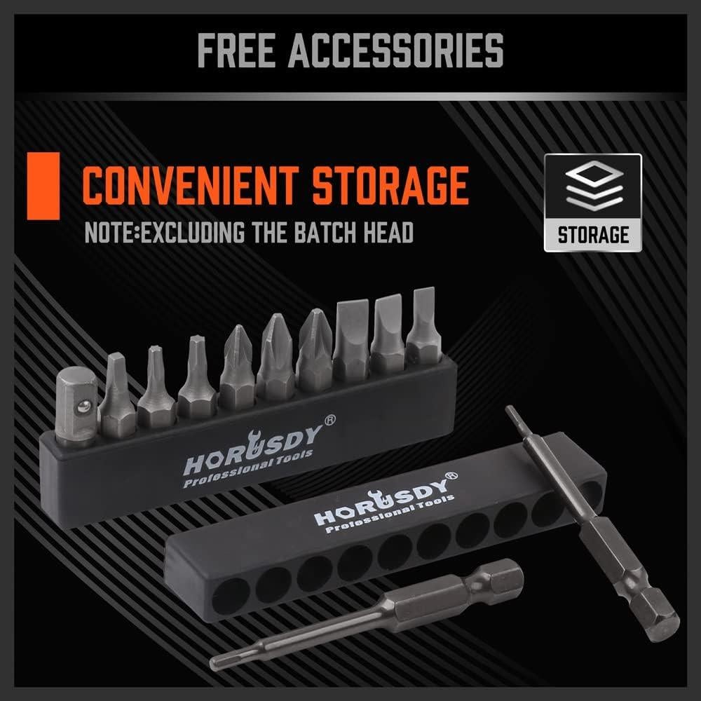 Adaptador de Bit Magnético 1/4" HORUSDY 2 Piezas 90mm y 210mm