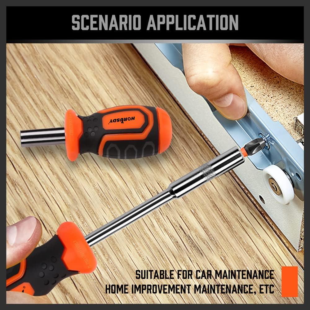 Adaptador de Bit Magnético 1/4" HORUSDY 2 Piezas 90mm y 210mm