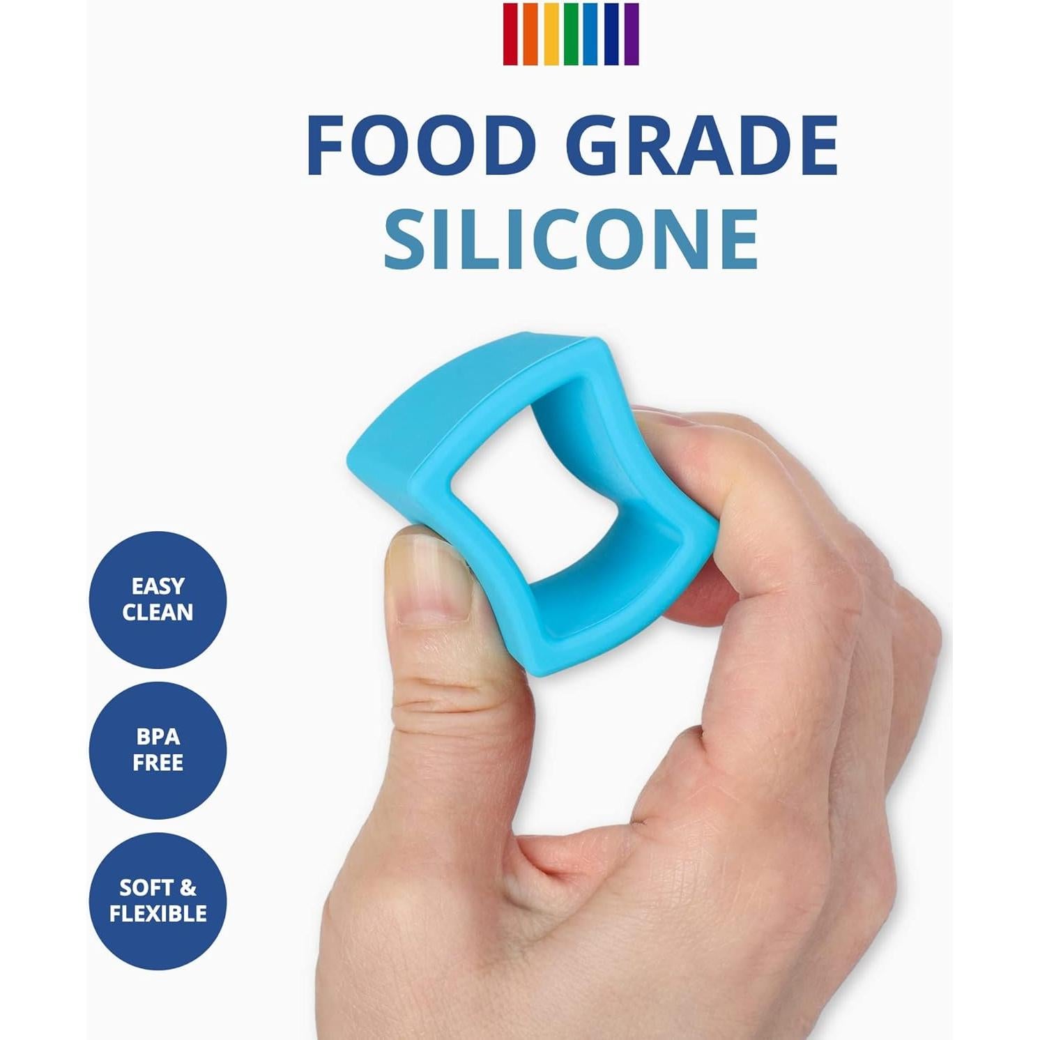 Bloques de Silicona Arco Iris Blue Ginkgo - 16 Piezas