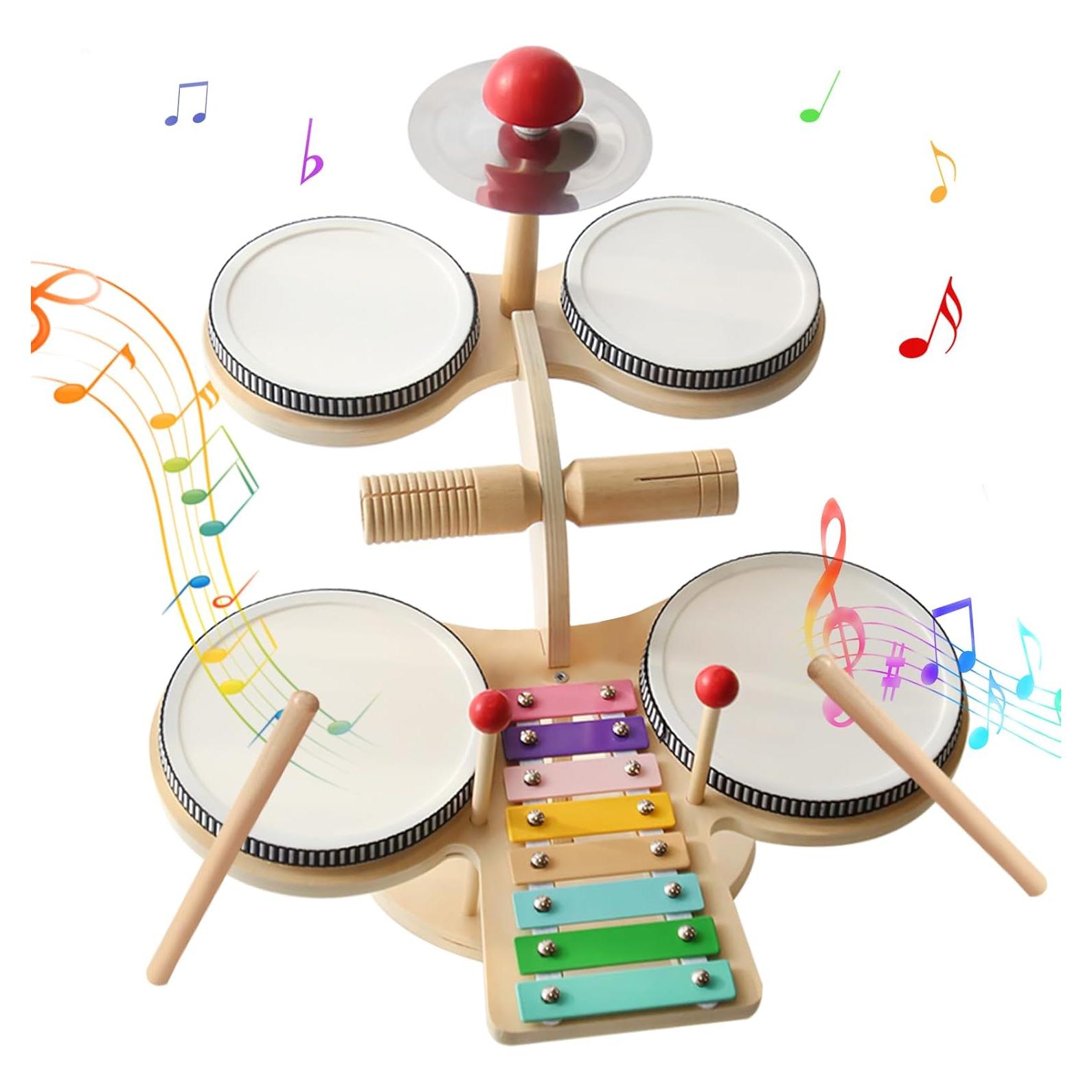 Juego de Batería Infantil Twood 7 en 1 Musical Montessori
