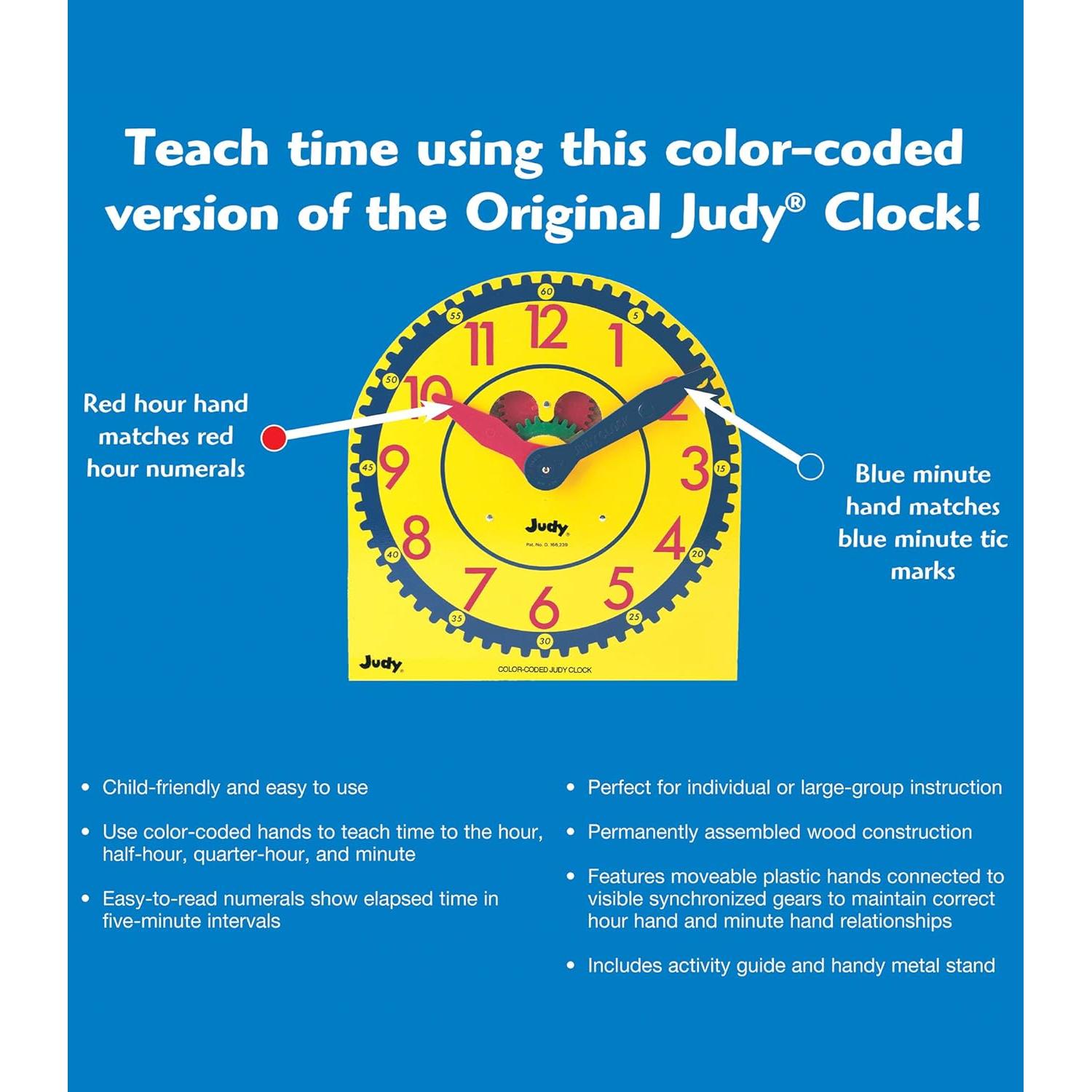 Reloj de Enseñanza Judy Carson Dellosa 34 cm para Niños