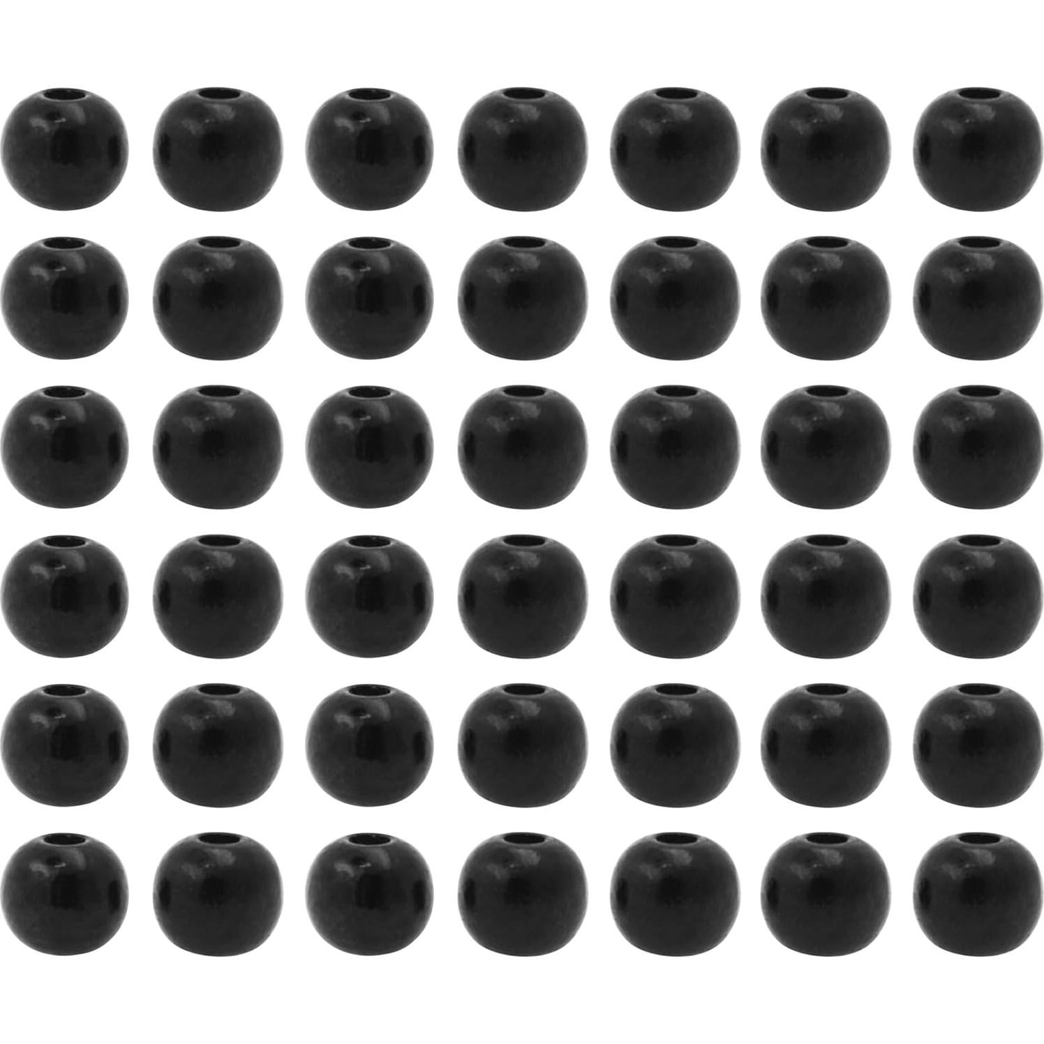 Perlas de Madera Redondas Negras 6mm Mandala Crafts 2000 Piezas