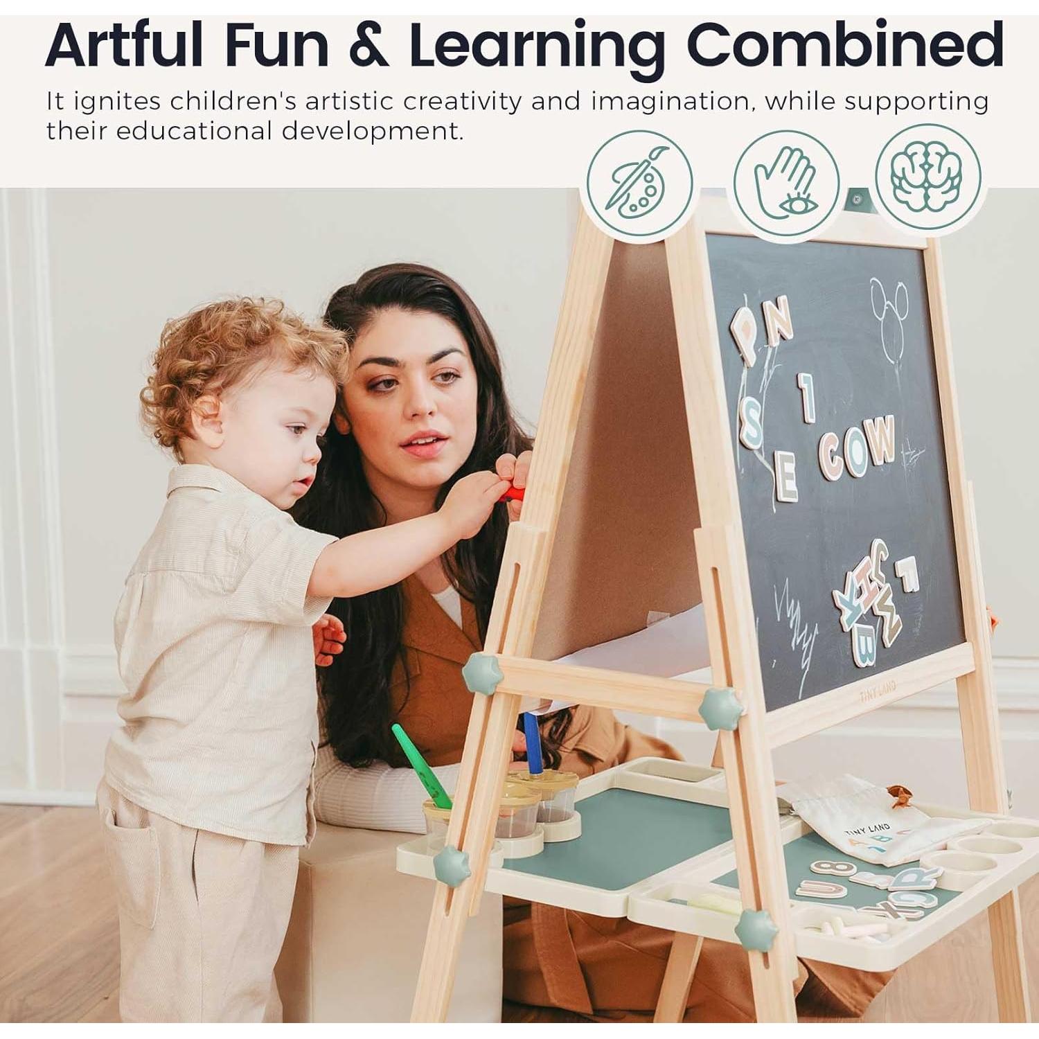 Caballete Magnético Doble Cara Tiny Land Verde 112 cm