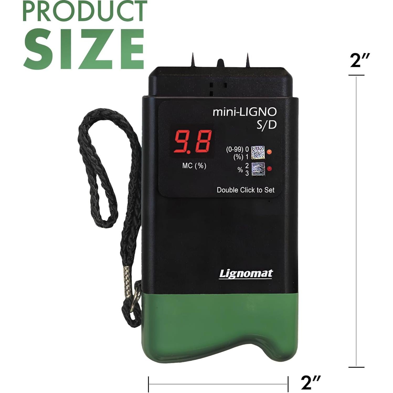 Medidor de Humedad Lignomat Mini-Ligno S/D Negro 136g