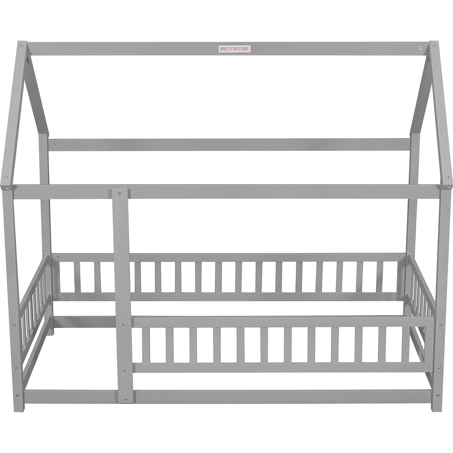 Cama en el Suelo Twin Bellemave Casa de Madera Gris