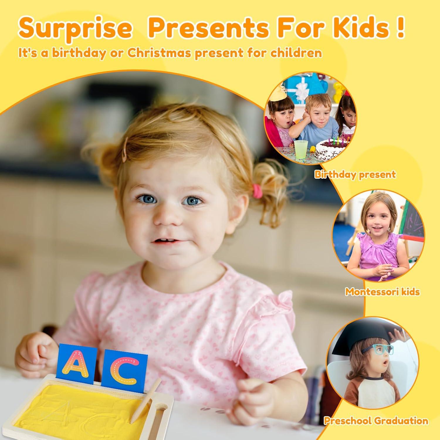 Bandeja de Arena Montessori de Madera Mimoyalaso 22.5x18cm