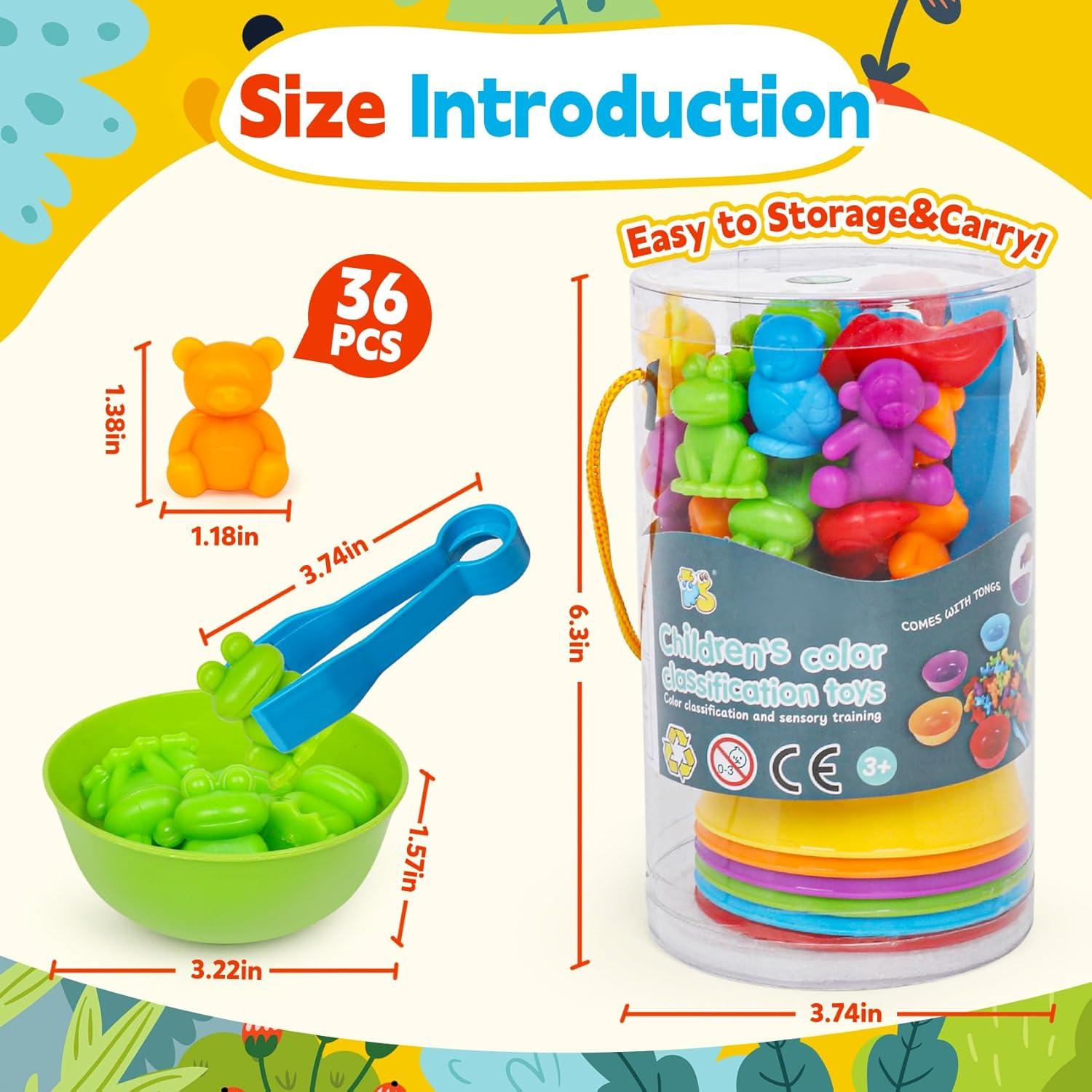 Juguetes de Clasificación de Colores FQKIOMY para Niños 1-3 Años