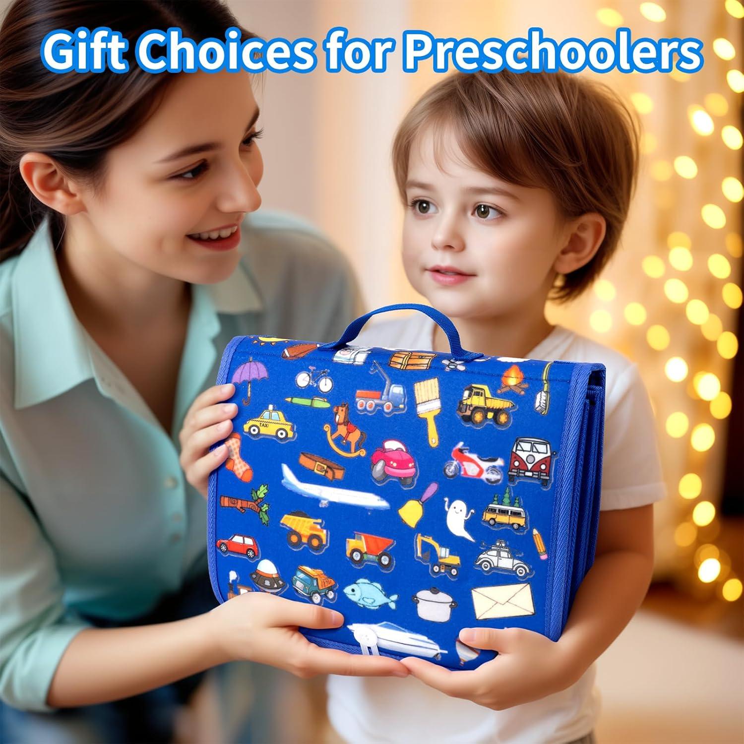 Tablero Ocupado Montessori Issray 12 Páginas Azul 1-4 Años