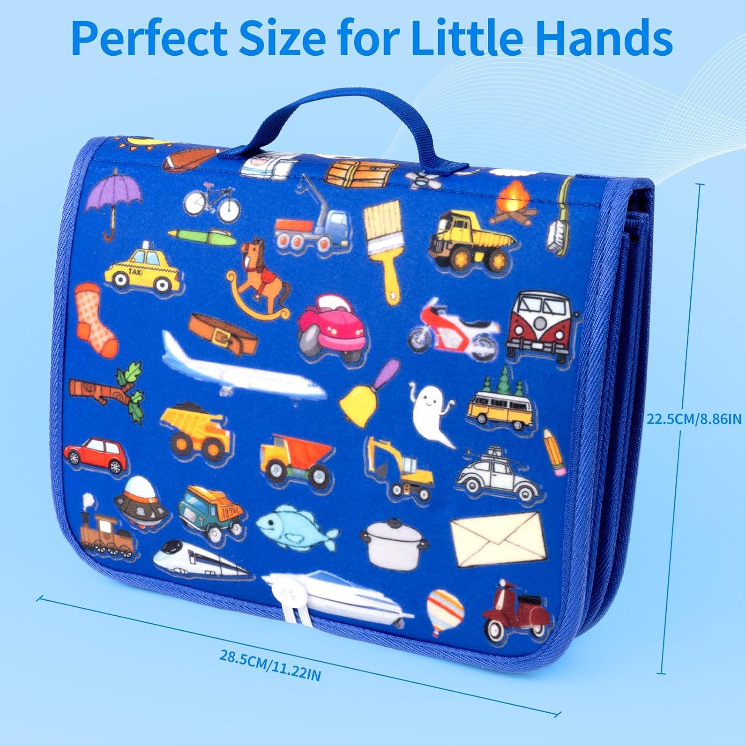 Tablero Ocupado Montessori Issray 12 Páginas Azul 1-4 Años