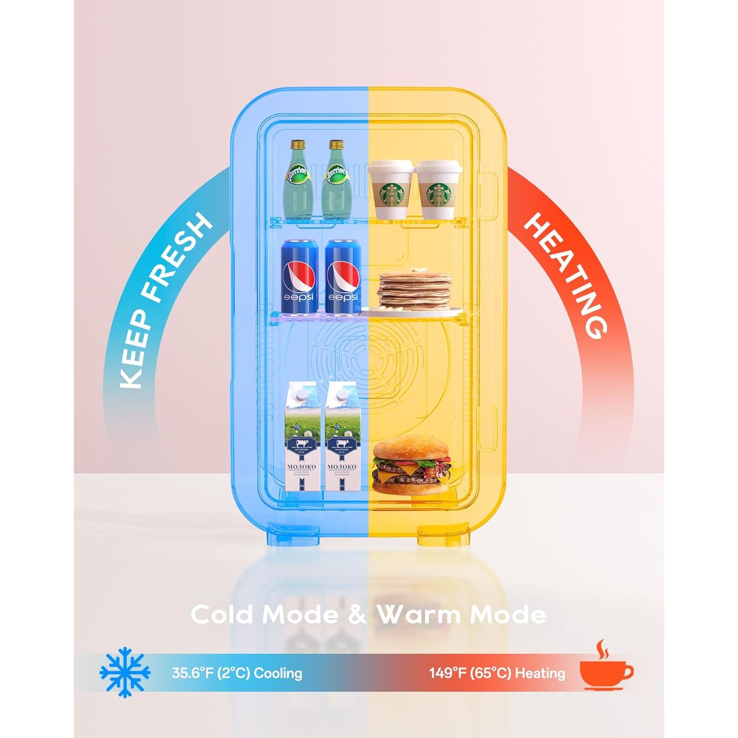 Mini Nevera BEICHEN 6L Rosa Portátil Enfriador y Calentador