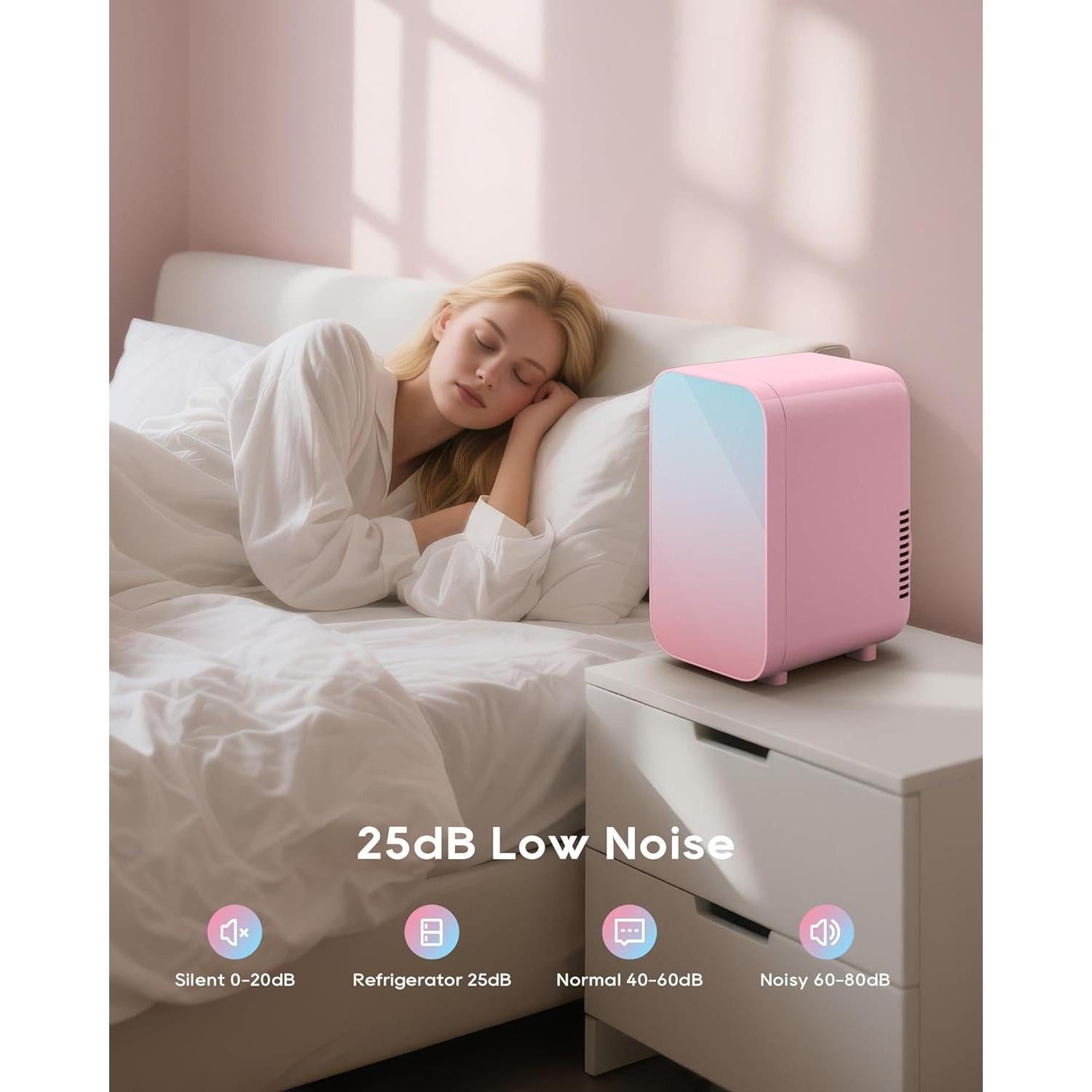 Mini Nevera BEICHEN 6L Rosa Portátil Enfriador y Calentador