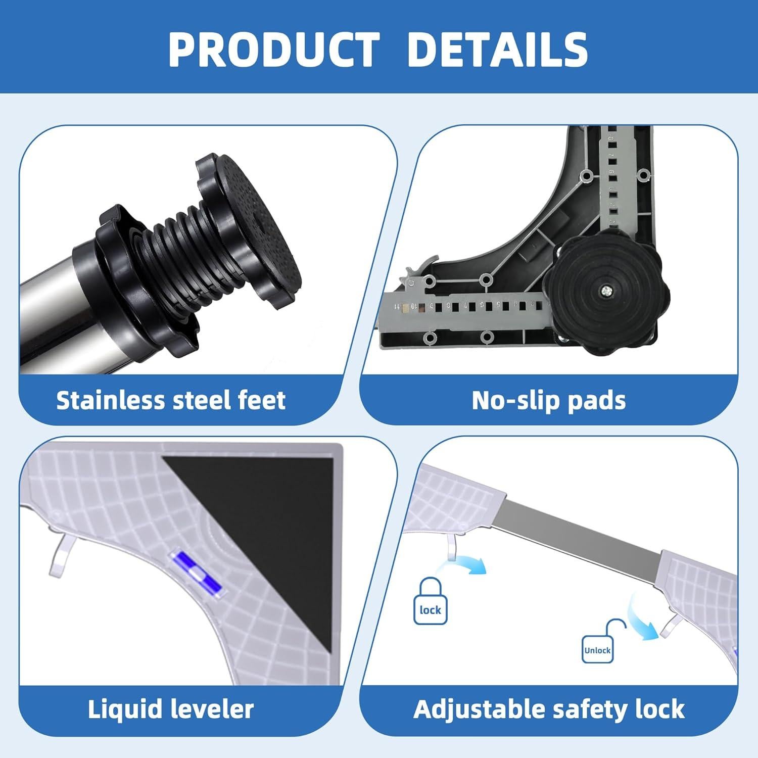 Soporte Ajustable para Mini Nevera Flamiracle 60x60cm con Alfombrilla