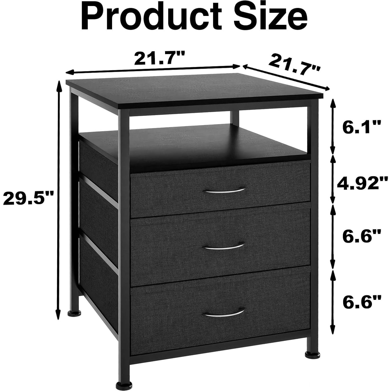 Mesa para Mini Nevera AQQHSAIN con Estante y 3 Cajones