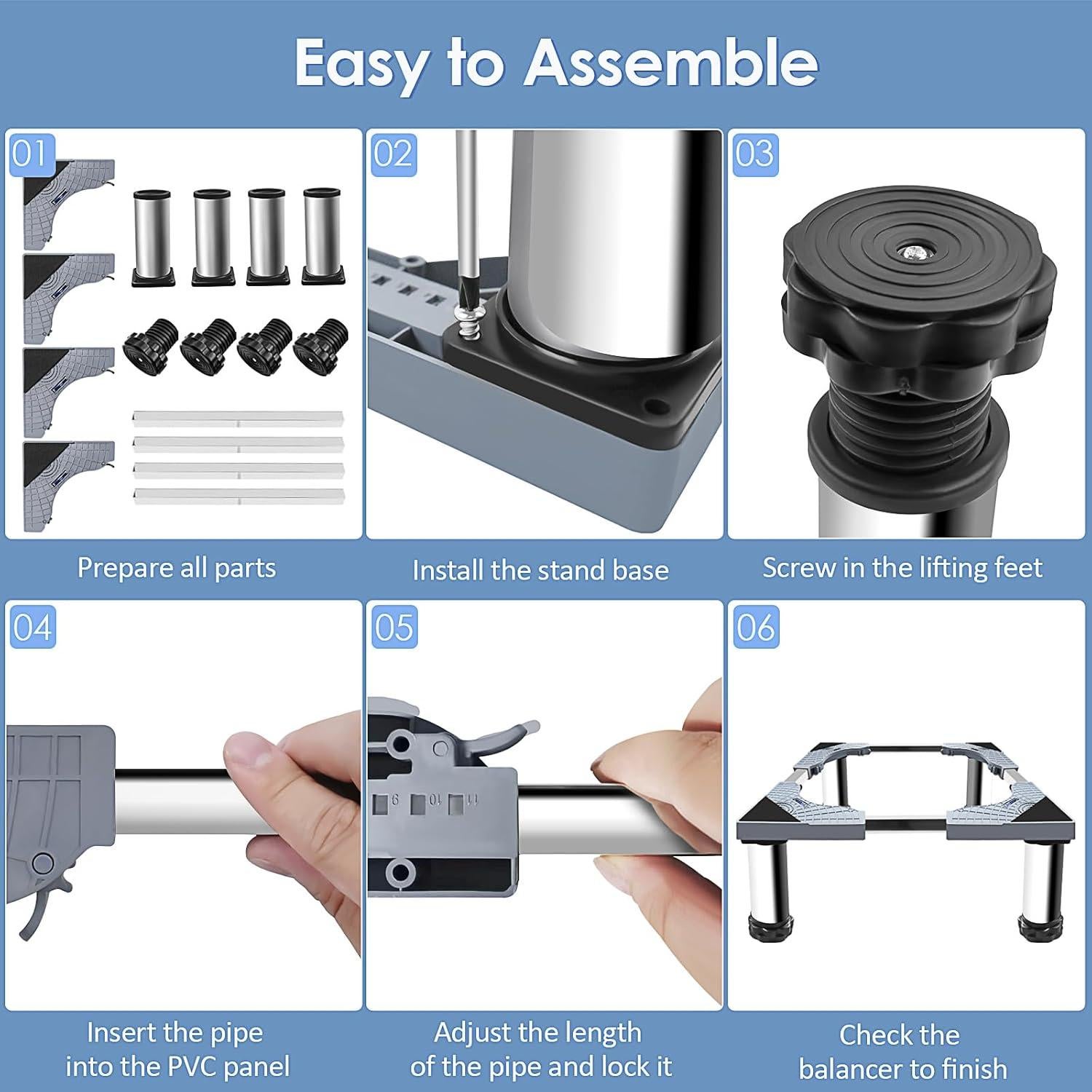 Soporte Ajustable para Mini Nevera TOHONFOO con Alfombrilla Silicona