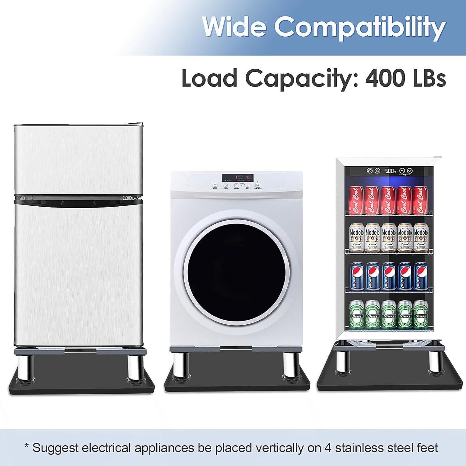 Soporte Ajustable para Mini Nevera TOHONFOO con Alfombrilla Silicona