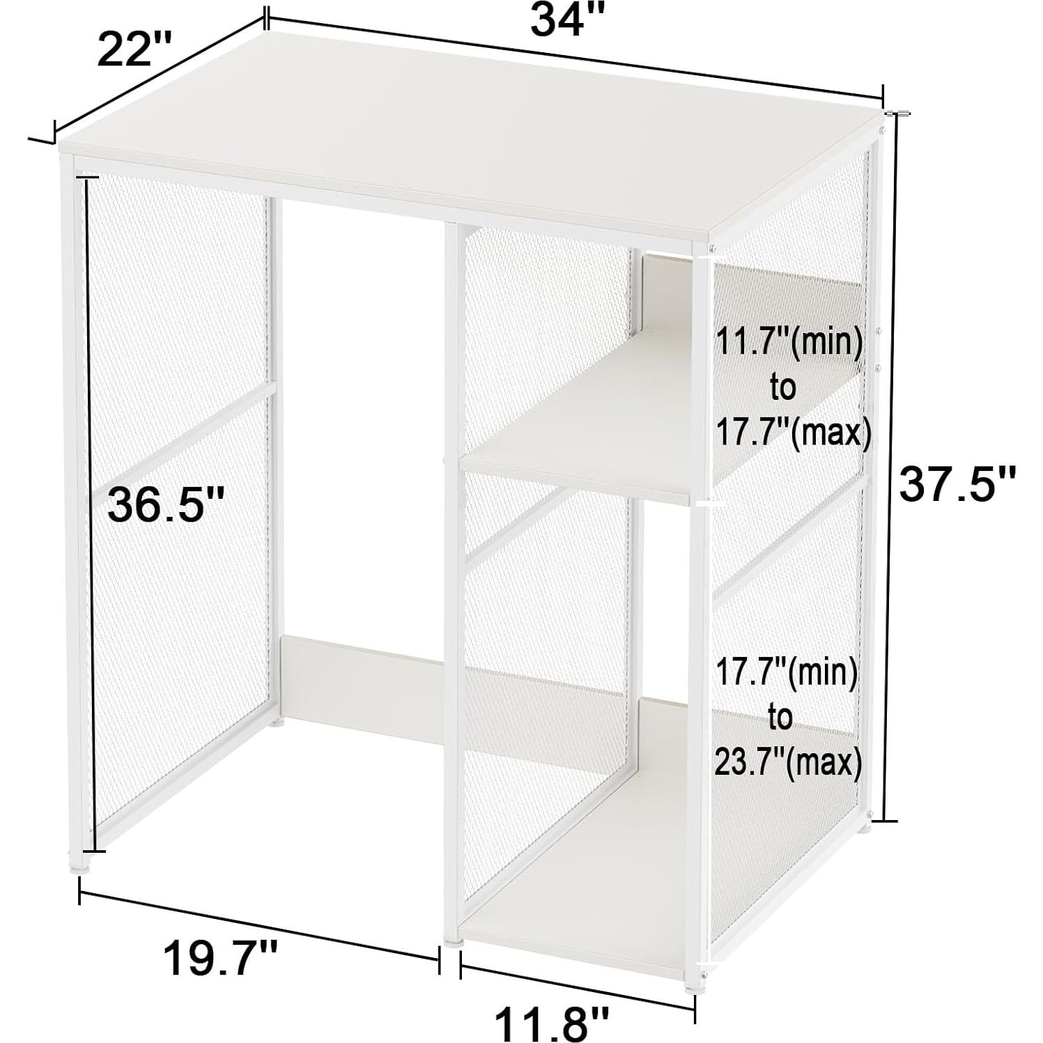 Gabinete de Café KirKical Blanco con Soporte para Mini Nevera