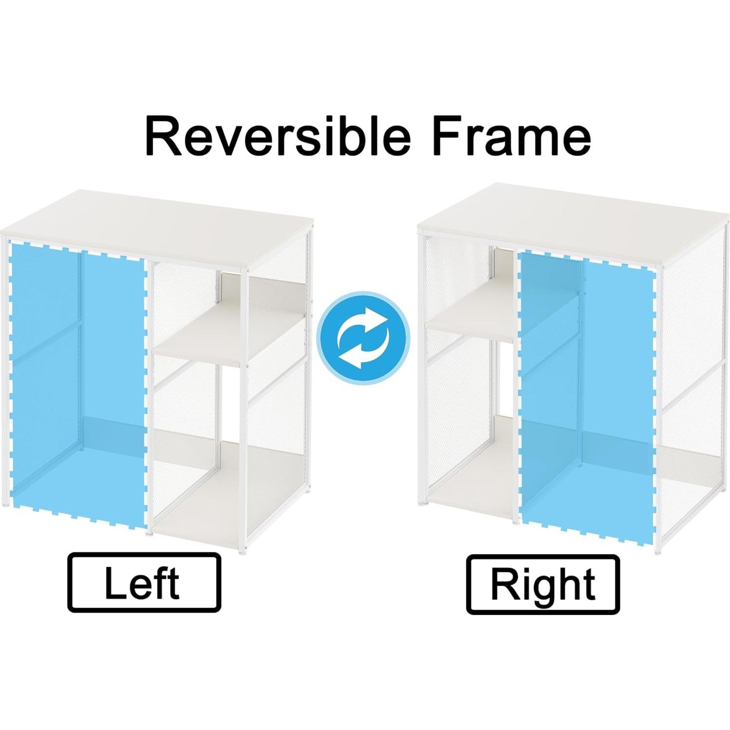 Gabinete de Café KirKical Blanco con Soporte para Mini Nevera