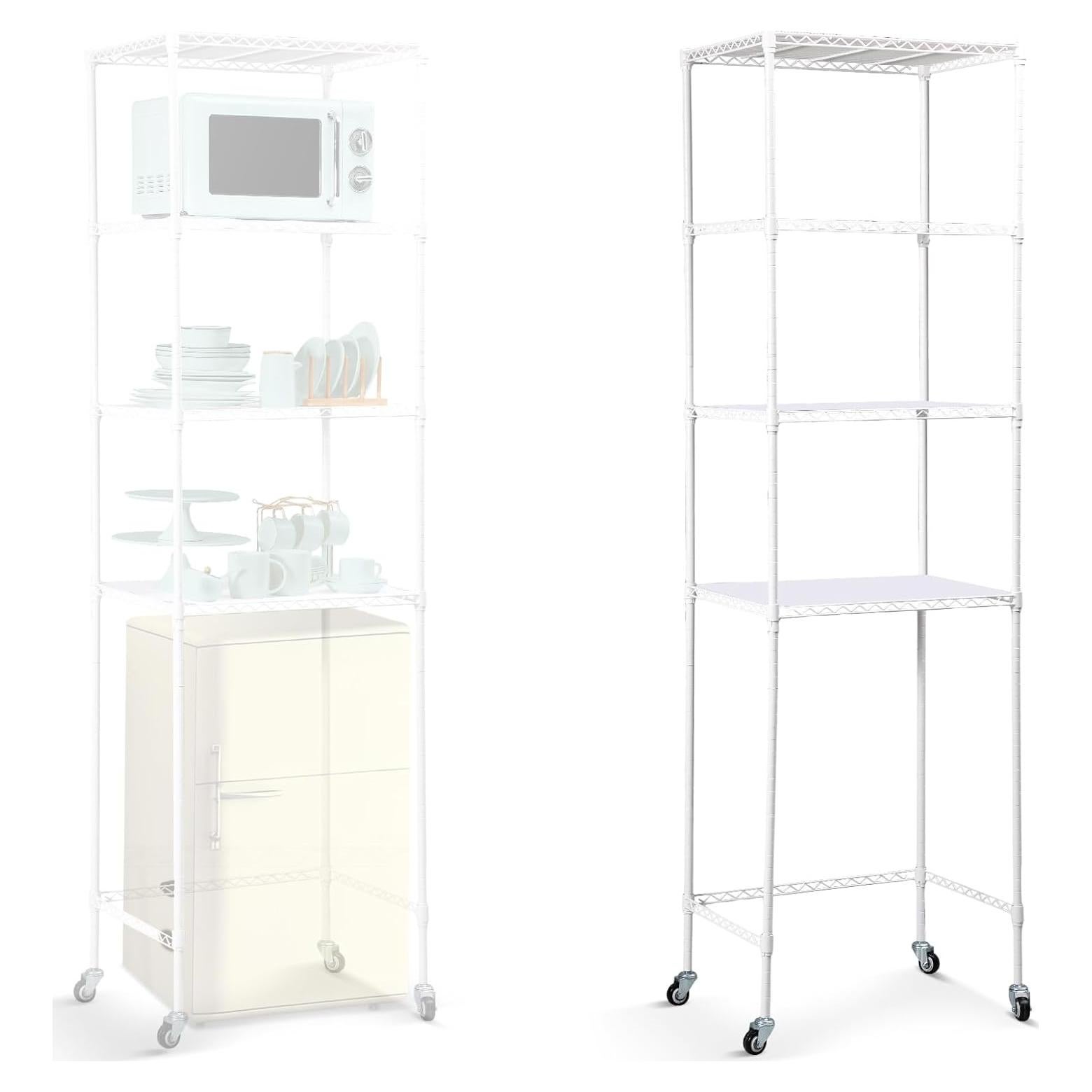 Estante para Mini Nevera Huwena SHY1389 4 Niveles Ajustable Blanco