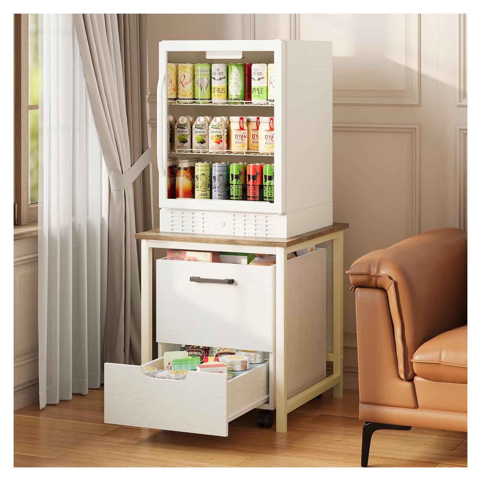 Soporte para Mini Nevera Rresyet FS02 con Gabinete Móvil 2 en 1