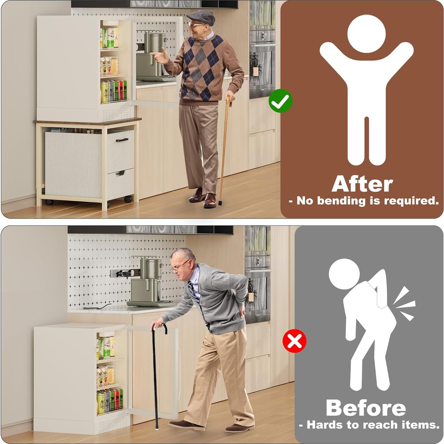 Soporte para Mini Nevera Rresyet FS02 con Gabinete Móvil 2 en 1