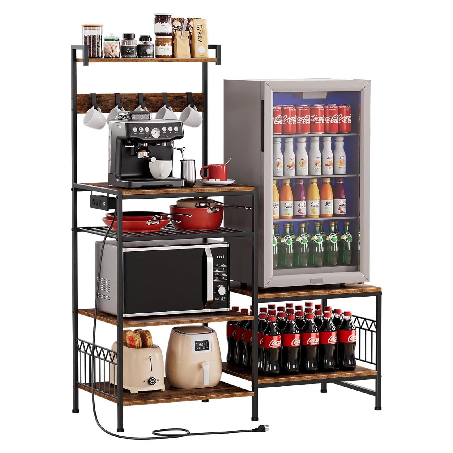 Soporte Portin para Mini Nevera y Microondas - 5 Estantes, 2 USB